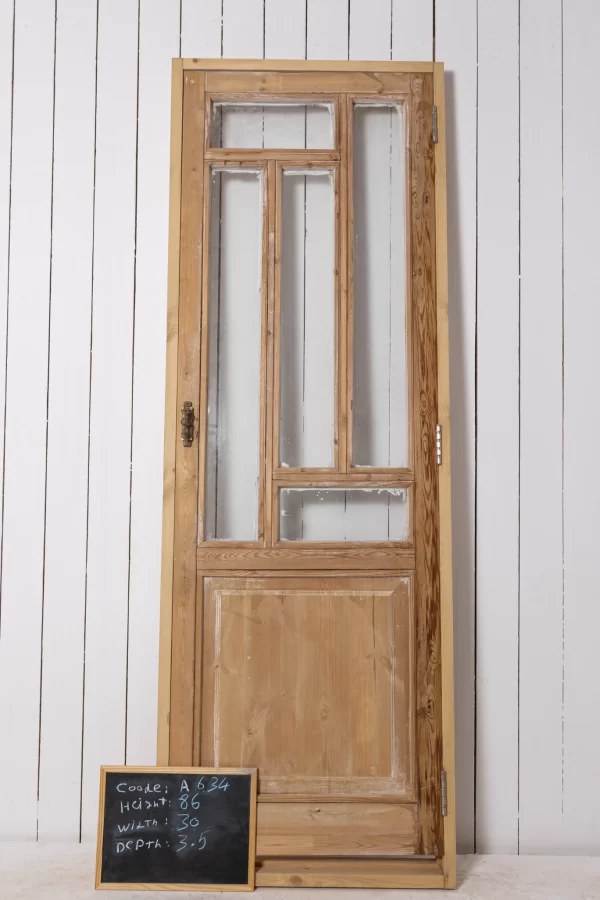 Antique French glass door WITH Frame - lot A634 - Image 3