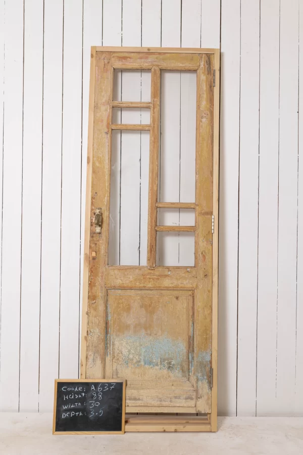 Antique French glass door WITH Frame - lot A637 - Image 3