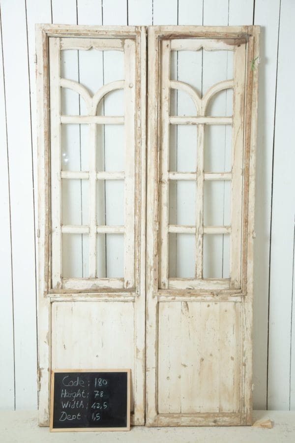 Antique French Doors with Glass (Set) - Lot 180 - Image 3