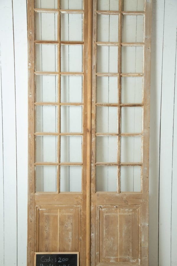 Antique French Doors with Glass (Set) - Lot 200 - Image 2