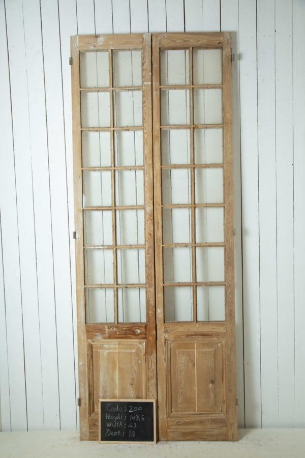 Antique French Doors with Glass (Set) - Lot 200 - Image 3