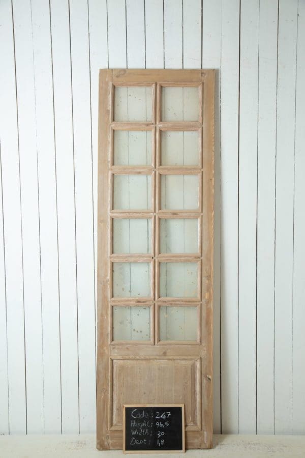 Antique French Doors with Glass (Single) - Lot 247