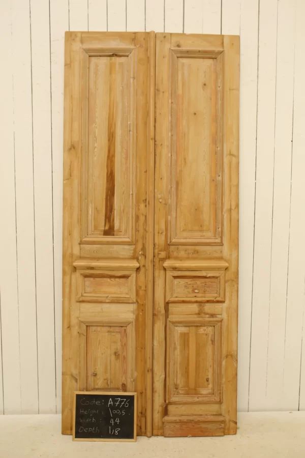 Antique French panel door - lot A776