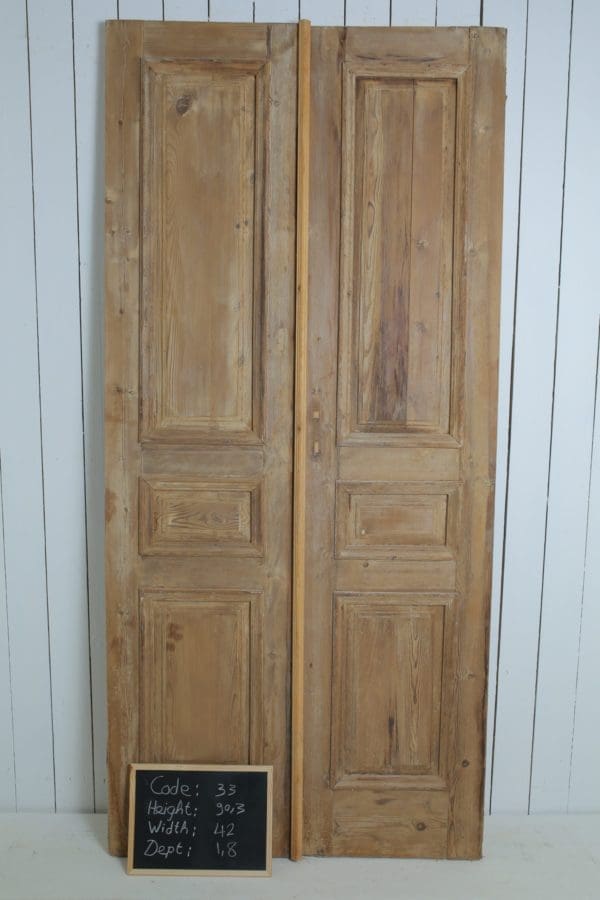 Antique Solid Wood French Doors (Set) - Lot 33