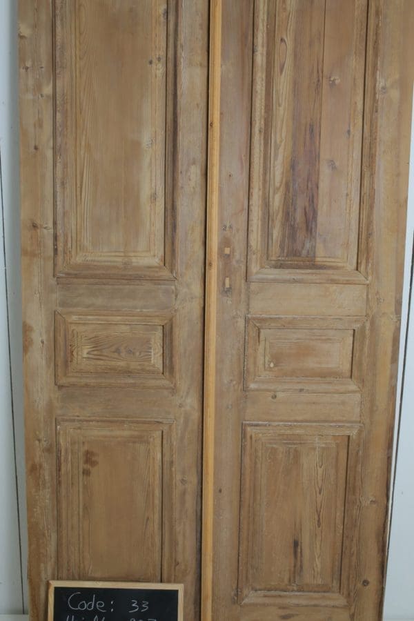 Antique Solid Wood French Doors (Set) - Lot 33 - Image 2