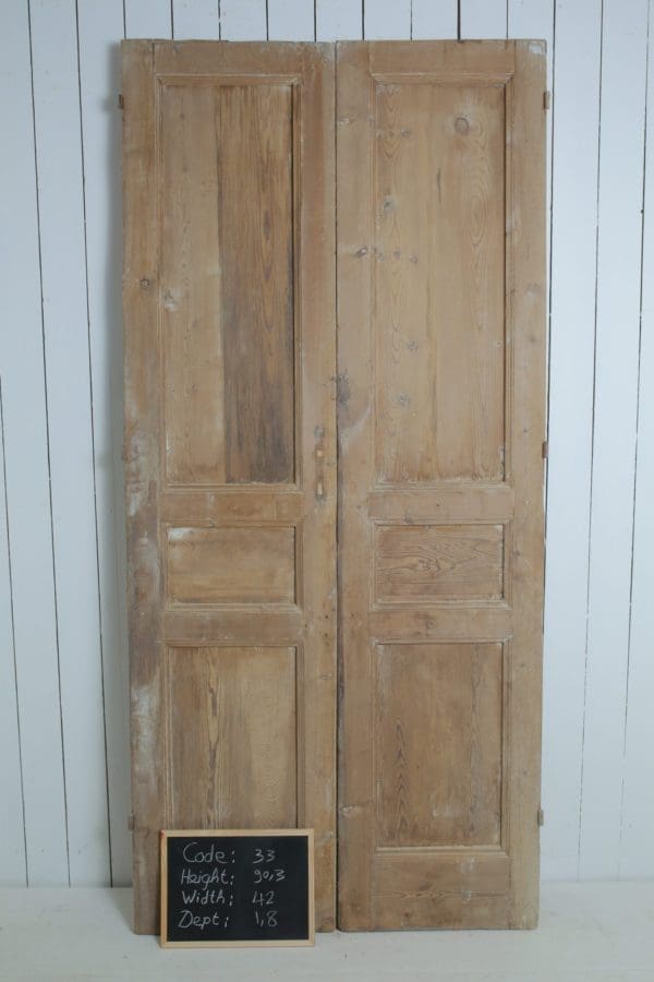 Antique Solid Wood French Doors (Set) - Lot 33 - Image 3