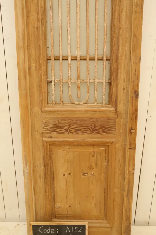 Antique French door WITH Frame - lot A152 - Image 3