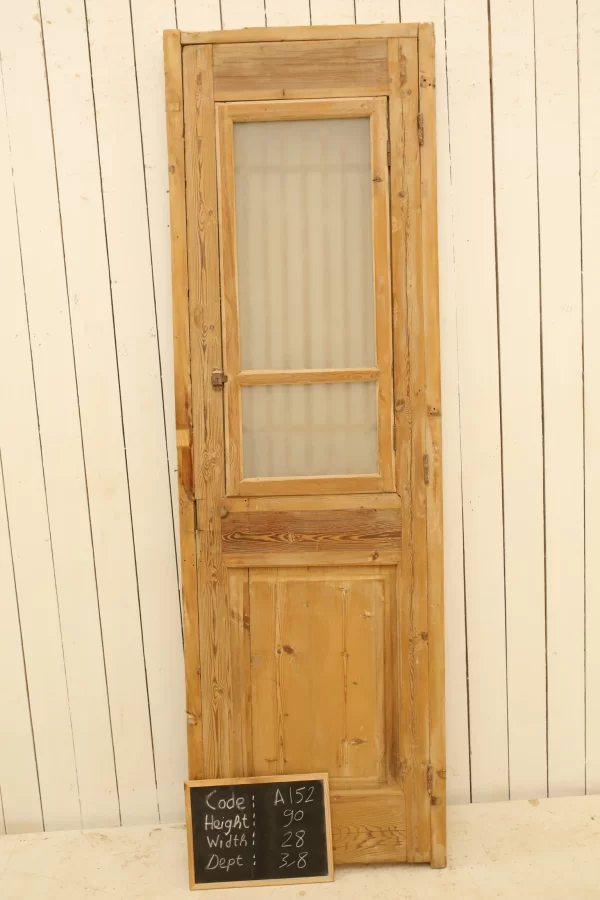 Antique French door WITH Frame - lot A152 - Image 2