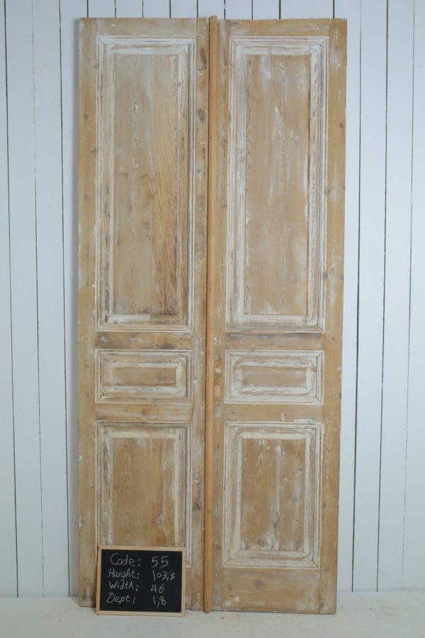 Antique Solid Wood French Doors (Set) - Lot 55