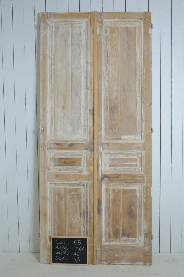 Antique Solid Wood French Doors (Set) - Lot 55 - Image 3