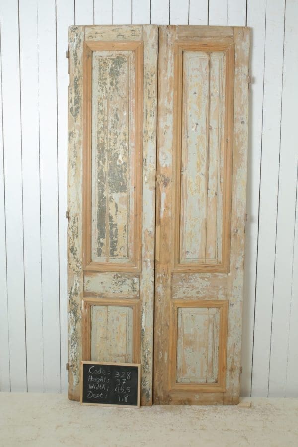 Antique French Wood Door (Set) - Lot 328 - Image 3